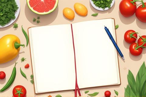Imagine ilustrativă pentru dezvoltare de rețete, cu ingrediente proaspete și notițe